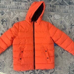 Perry Ellis Bright Orange Kids Puffer Jacket - 6y